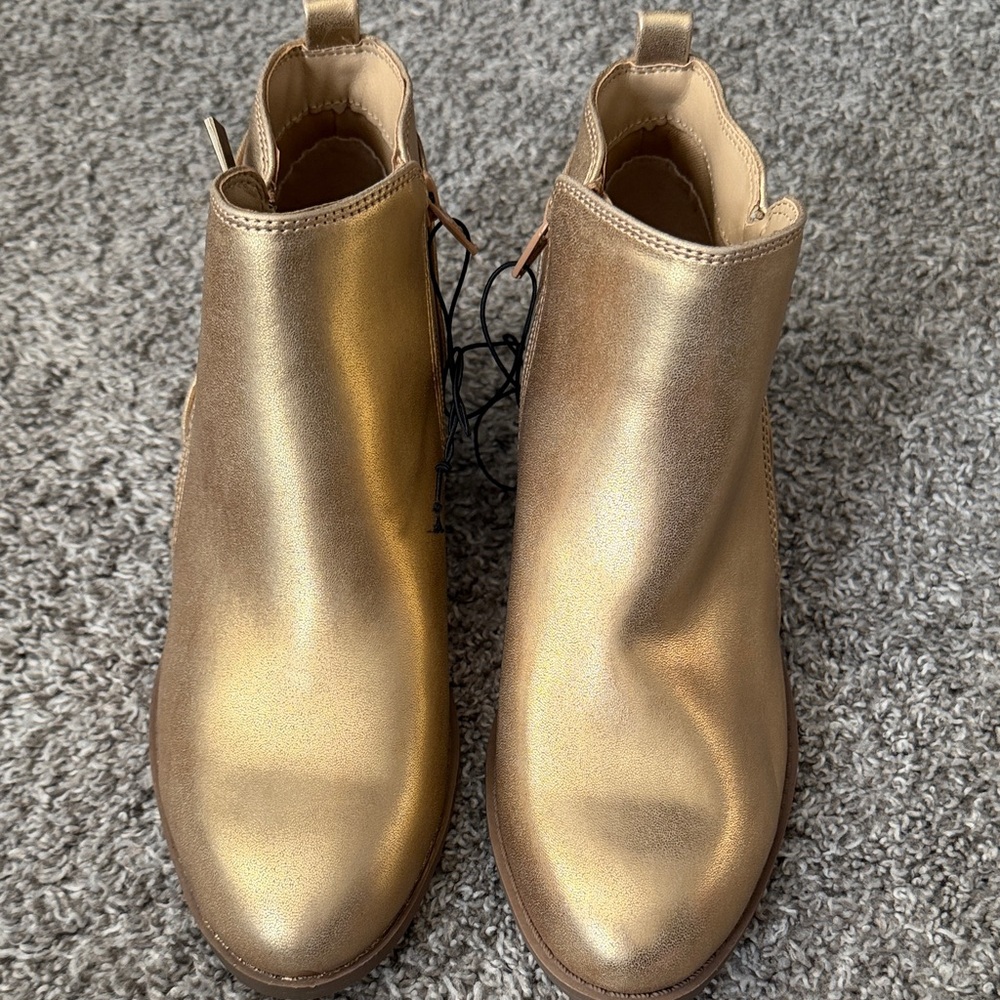 Arizona Jean Company Shimmering Gold Ankle Boots